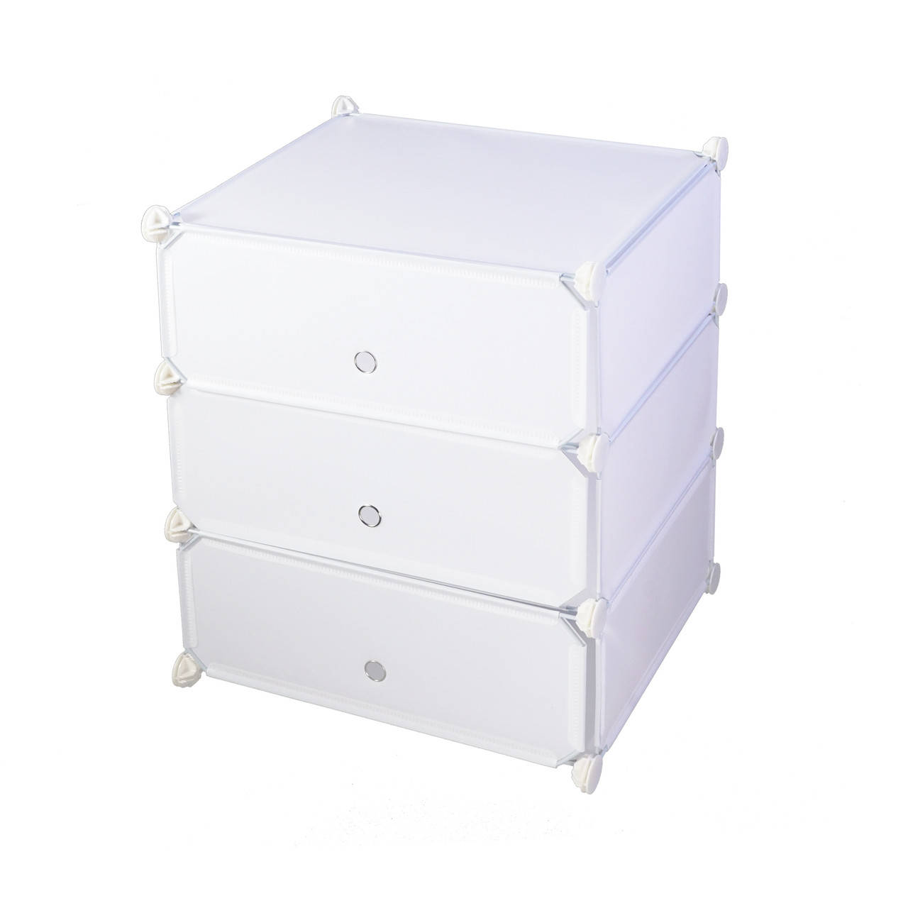 

Пластиковая тумбочка на 3 отделения