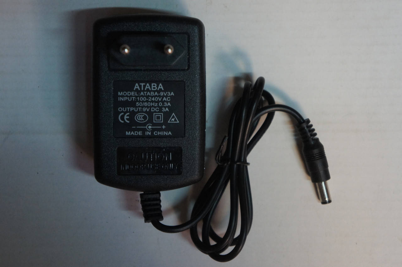 

Блок питания ATABA 9V 3A(5.5x2.1mm)