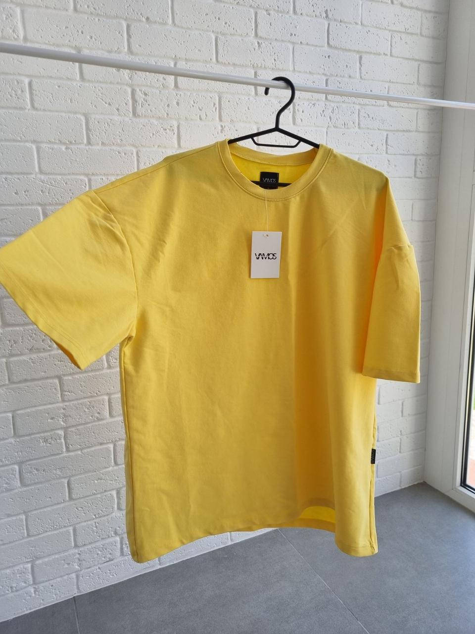 

Мужская футболка oversize желтого цвета XL,XXL размер