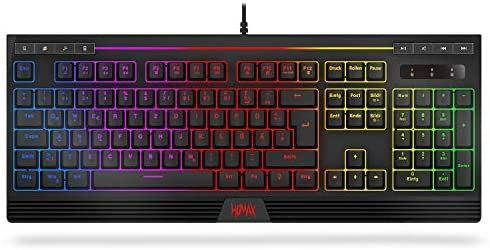 

Геймерская, игровая клавиатура, полумеханическая HQMAX QWERTZ с RGB подсветкой