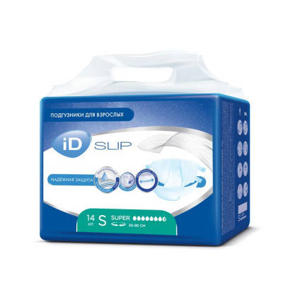 

Подгузники для взрослых ID SLIP Plus S №14 (50-90 см.)