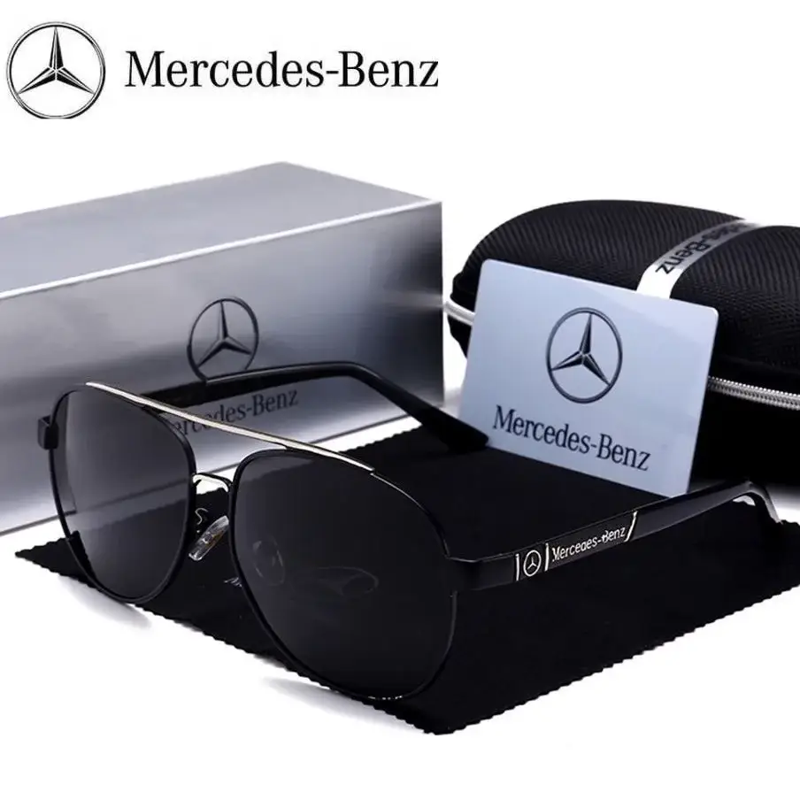 

Солнцезащитные очки с логотипом Mercedes-Benz (Мерседес- Бенс) Черная оправа, Черный