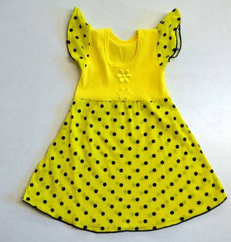 

Платье "Ромашка"(кулир горох), Белый