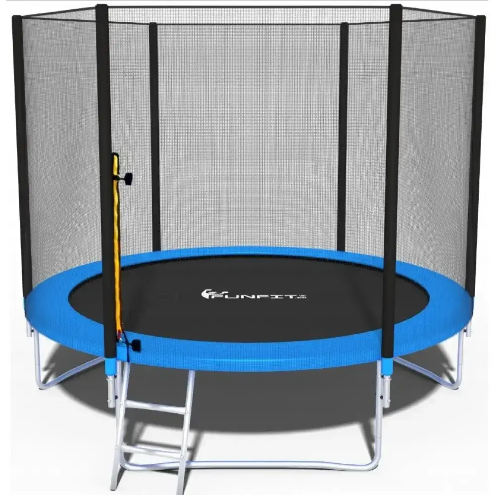 

Батут садовой Jumper 8ft с внешненей сеткой с лесницой 120кг Польша