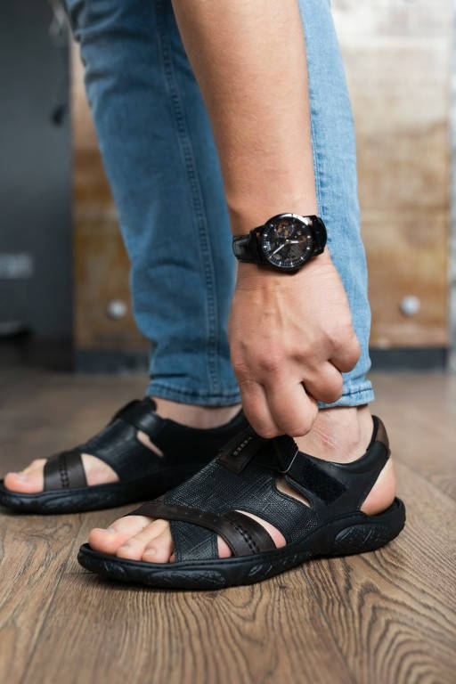 

Мужские сандали кожаные летние коричневые Clubshoes С 21, Коричневый