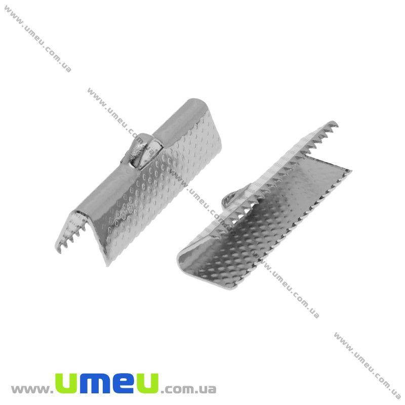 

Зажим для лент, 25х8 мм, Темное серебро, 1 шт (ZAG-011101)