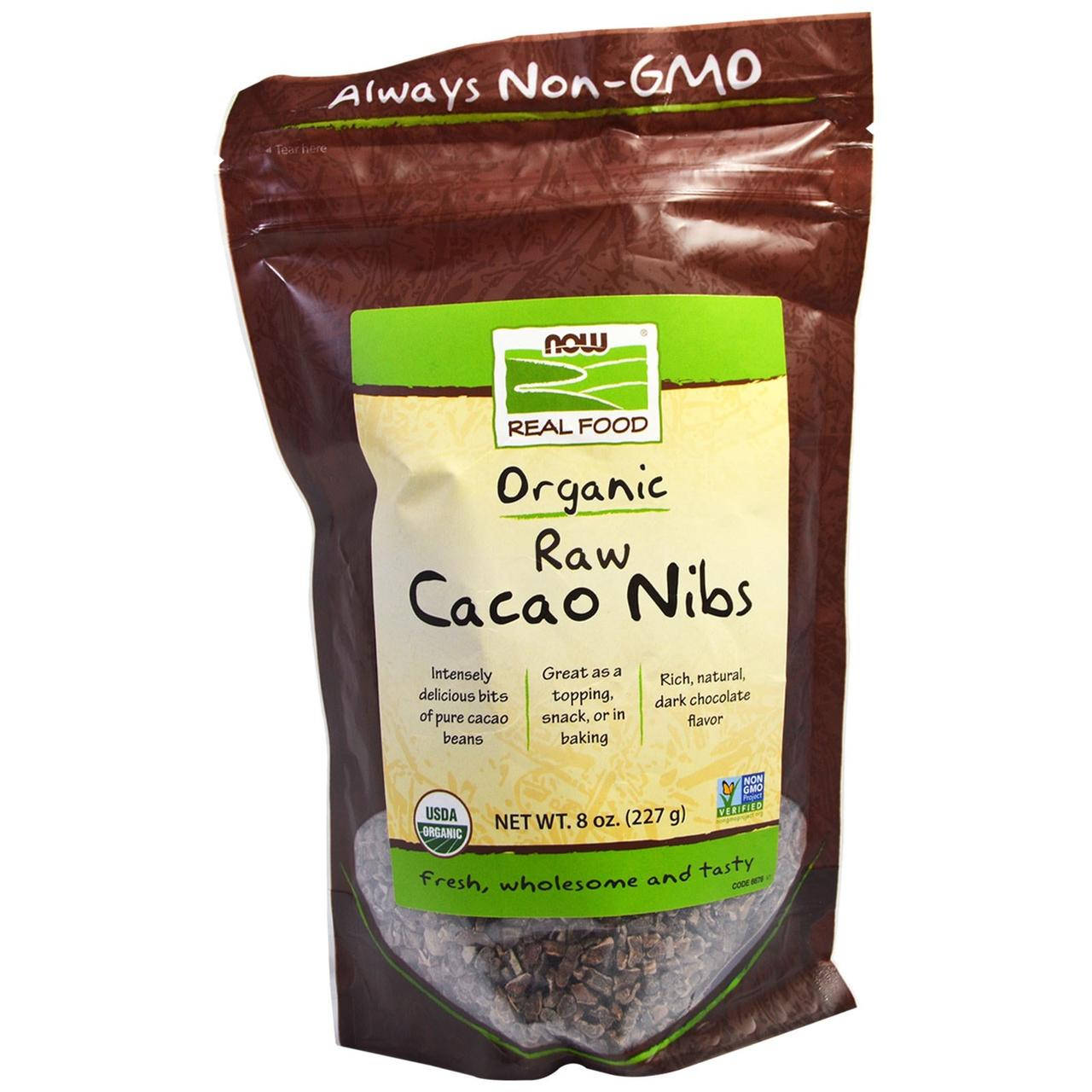 

Now Foods, Organic, Raw Cacao Nibs, 0.8 oz (227 g)