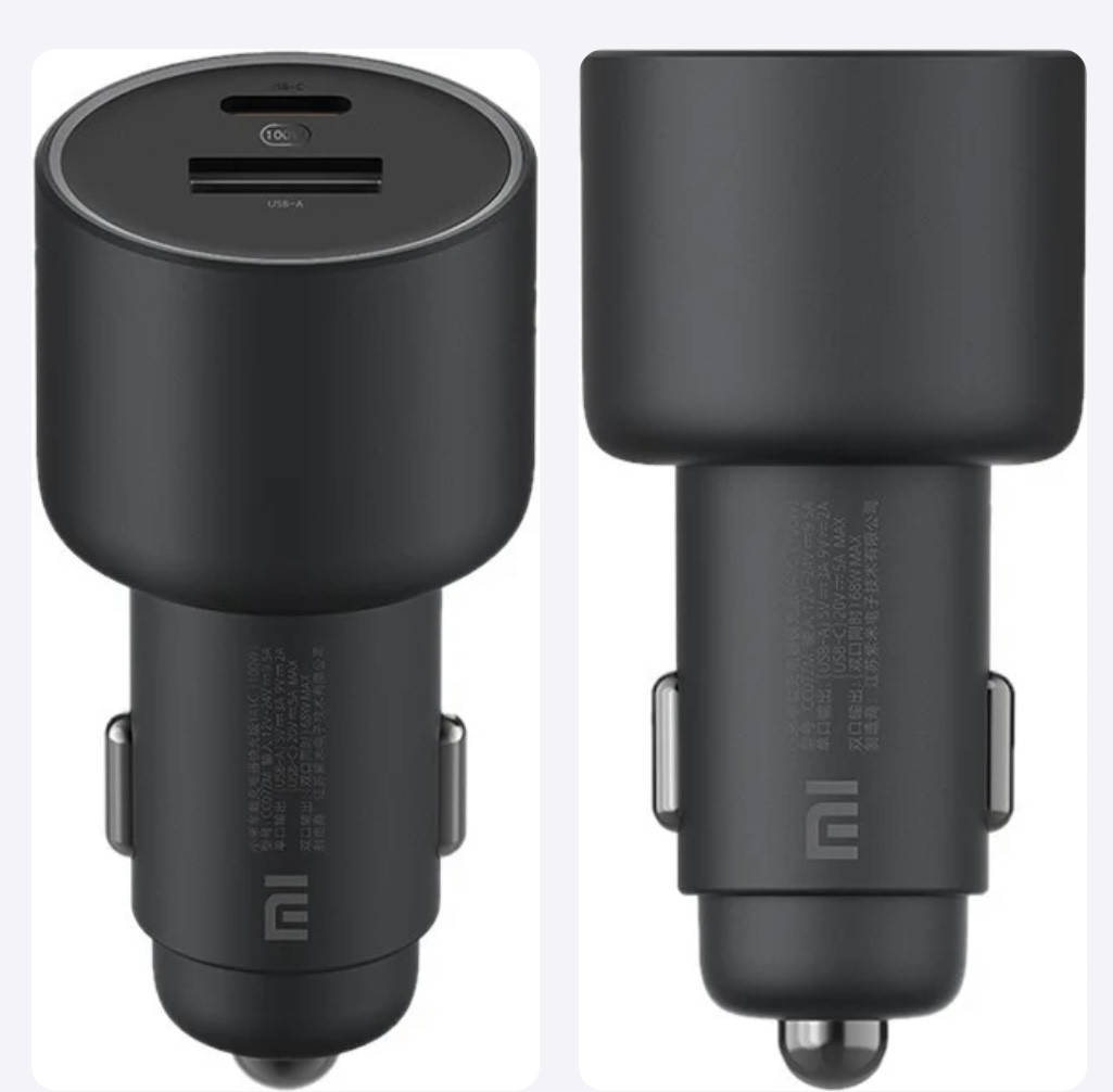 

Автомобильное зарядное устройство Xiaomi 1A1C 100W CC07ZM