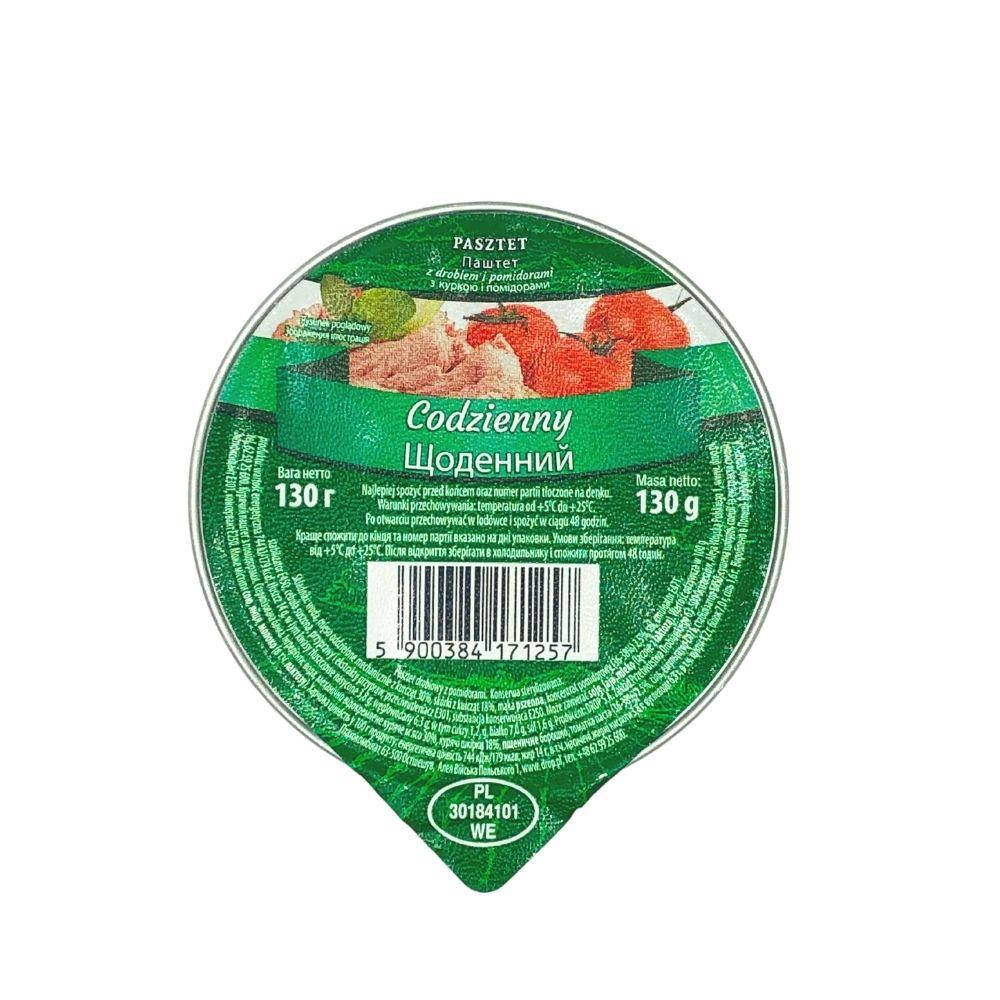 

Паштет с курицей и помидором Drop Codzienny, 130г, 24шт/ящ