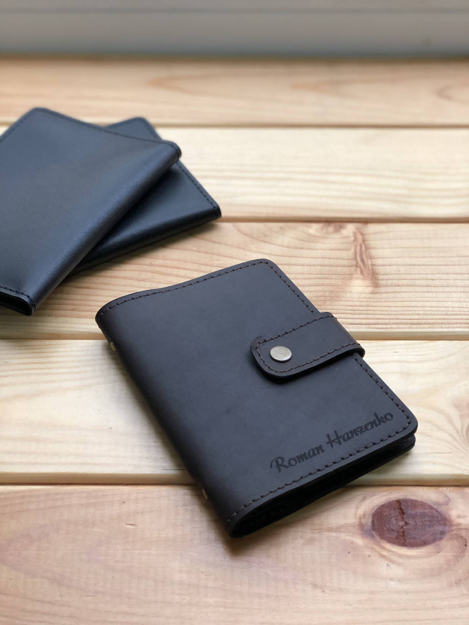 

Картхолдер Fresh обложка для автодокументов черный Hand Made