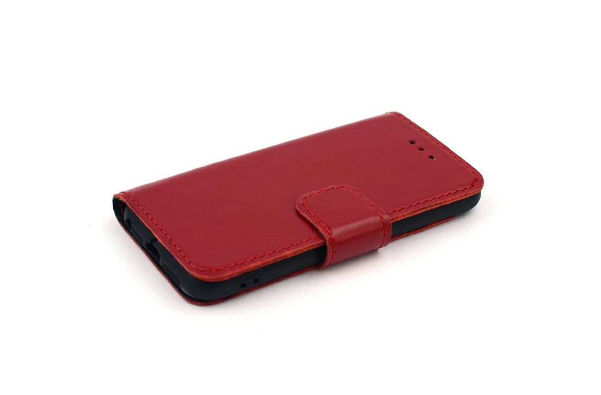 

Чехол книжка на Apple iPhone 5 / 5S / SE из натуральной кожи Красный
