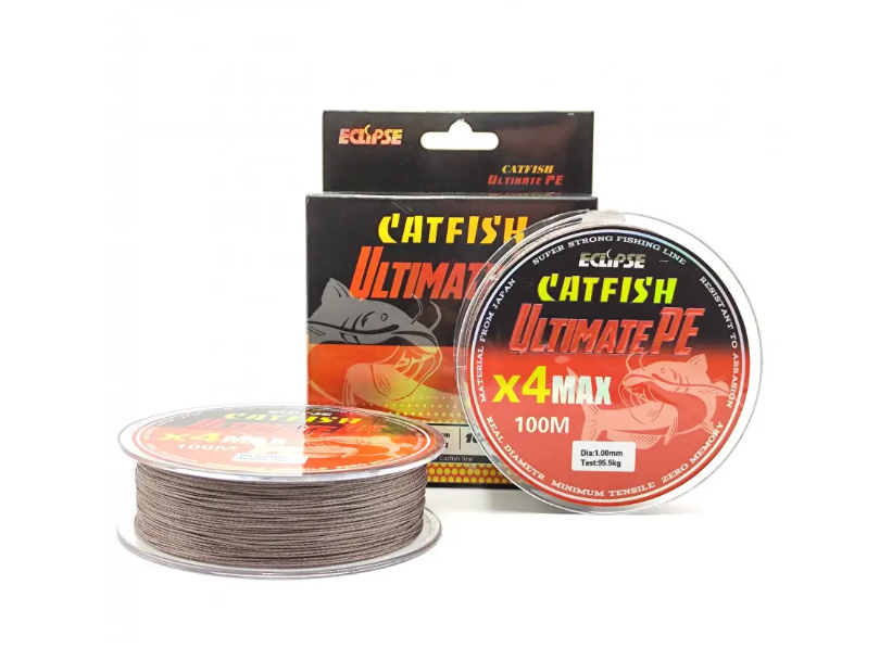 

Шнур Eclipse X4 Сом Catfish Ultimate PE Brown 100m - 1,00 мм 95.5 кг, Коричневый