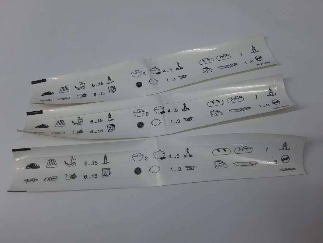 

Наклейка на корпус c обозначениями программ для кухонного комбайна Braun K700, FX3030