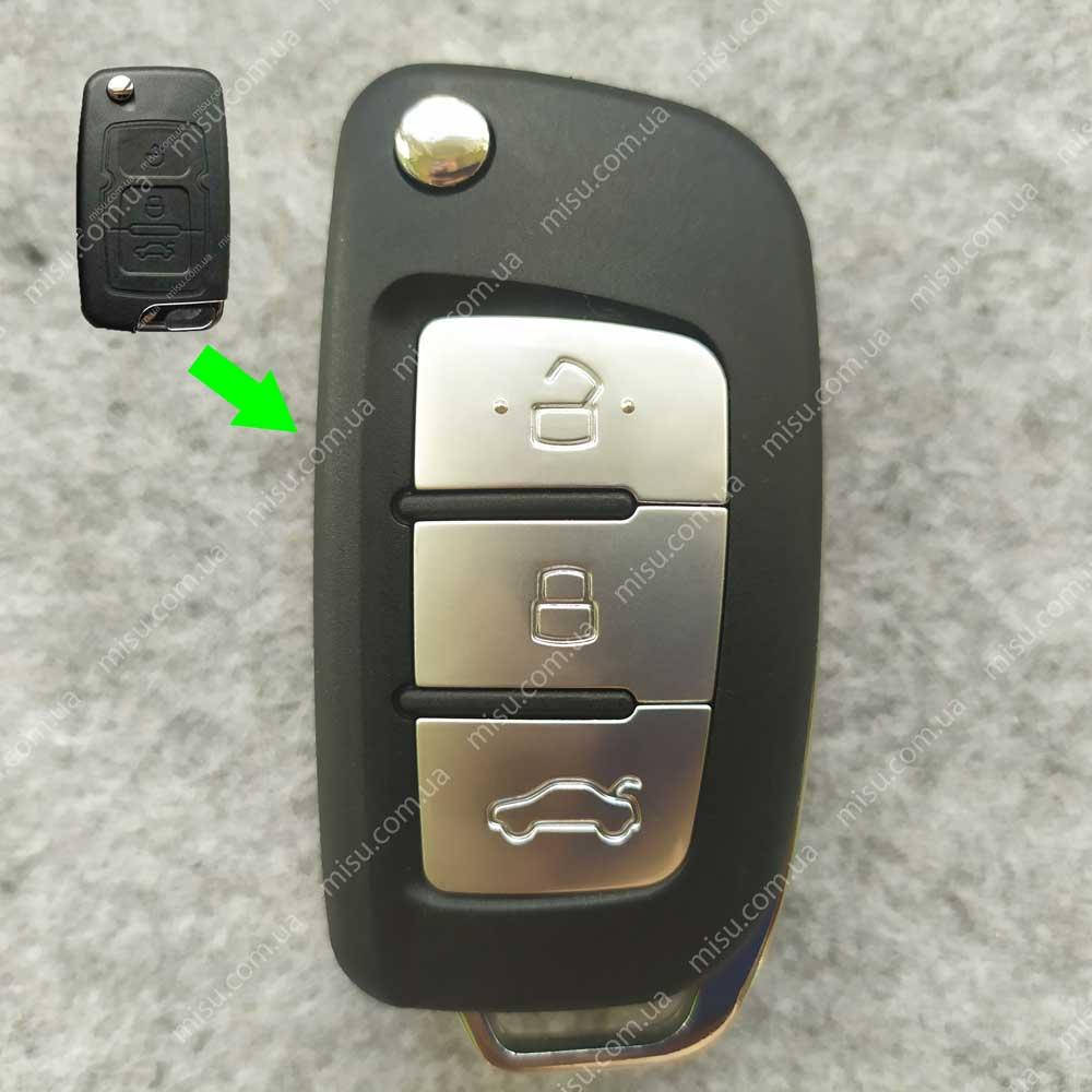 

Корпус ключа Geely 3 кнопки улучшенный