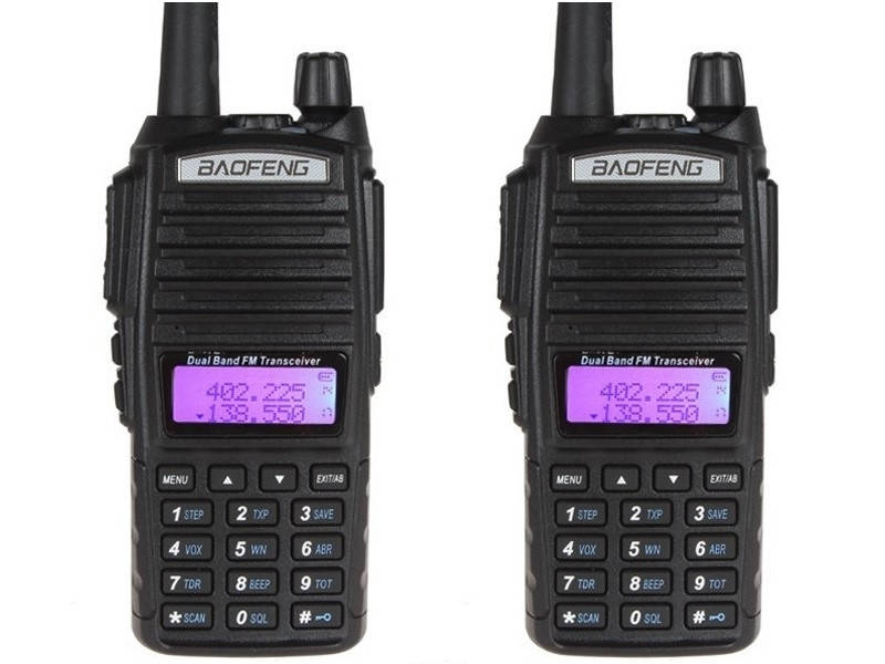

Комплект из двух Раций Baofeng UV-82 5 Вт с гарнитурой 2800мАч