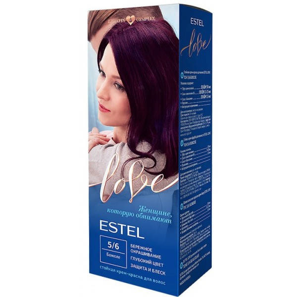 

Стойкая крем-краска для волос Estel Love тон 5.6 Божоле, 100 мл