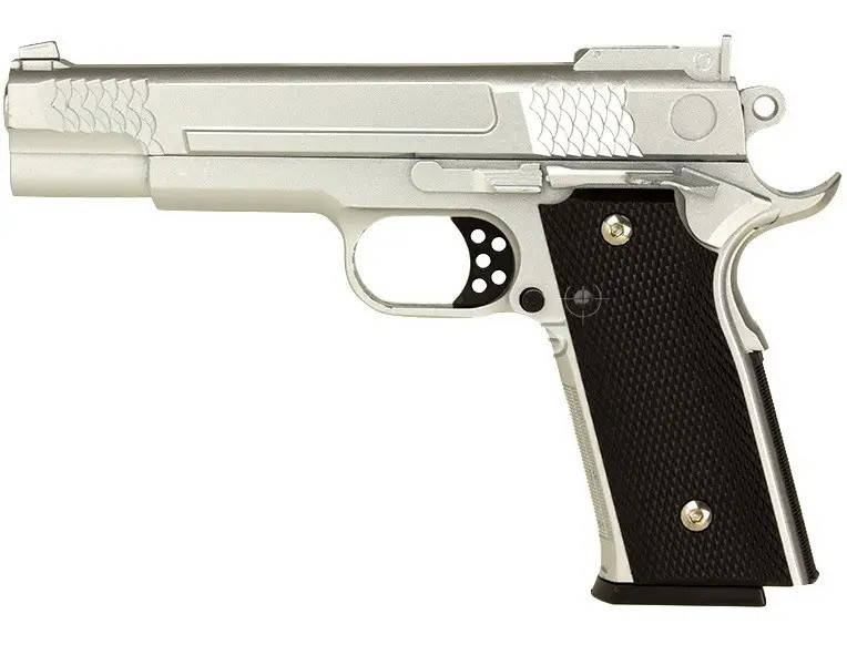 

Страйкбольный пистолет G20S Браунинг Browning HP. Металл, стальной., Серебристый