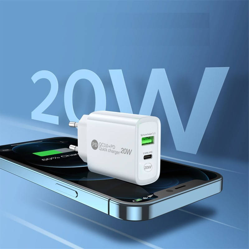 

Быстрая зарядка 20W QUICK CHARGE 3.0 для Samsung Huawei Xiaomi, Белый