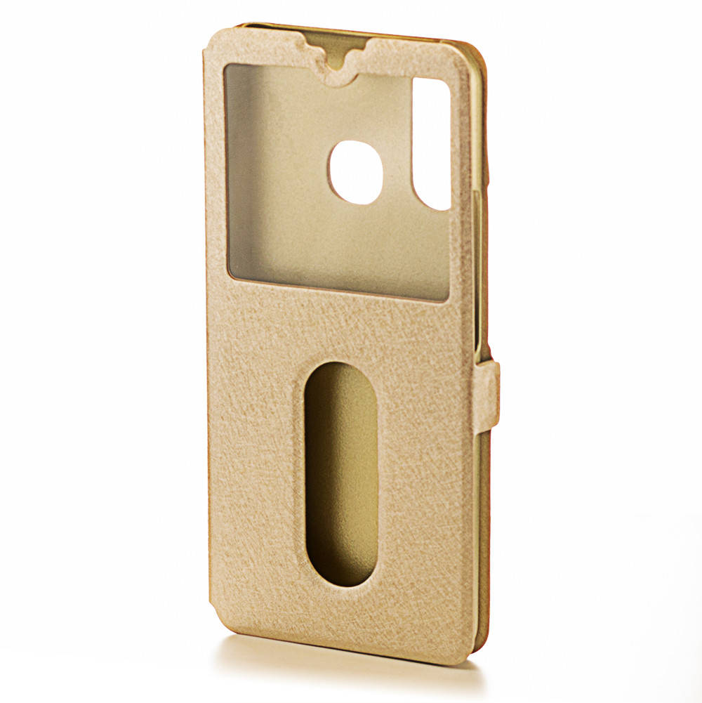

Чехол Window для Vivo Y19 книжка с окошком Gold, Золотистый