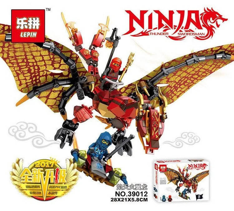 

Конструктор Lepin Трёхголовый Огненный Дракон Кая, Серия Ninjsaga, 380 дет., в кор. 21*35*6см