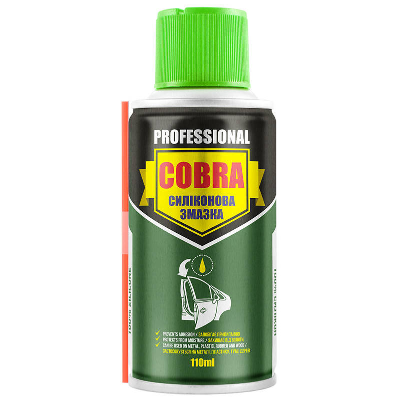 

Смазка силиконовая спрей 110ml "Cobra" NX11200 (48шт/ящ)