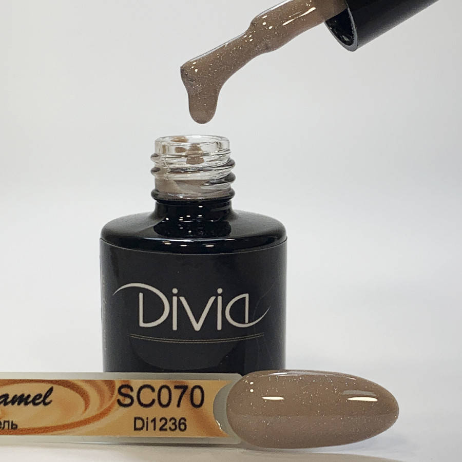 

Гель-лак Divia з шимером "Salted Caramel/Солона Карамель" Di1236 (SC070), 8мл