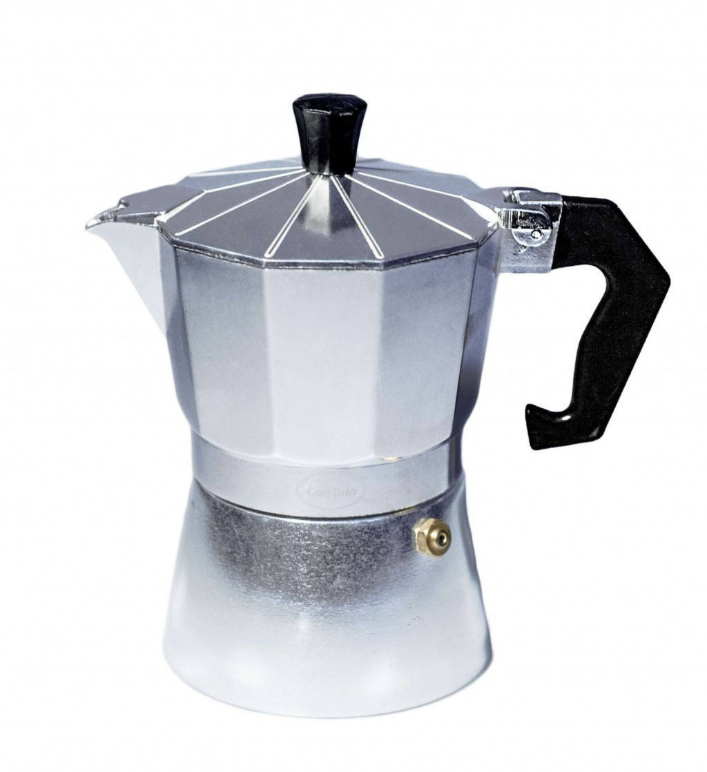 

Кофеварка гейзерная алюминиевая 3 чашки 150мл индукция Con Brio CB-6103