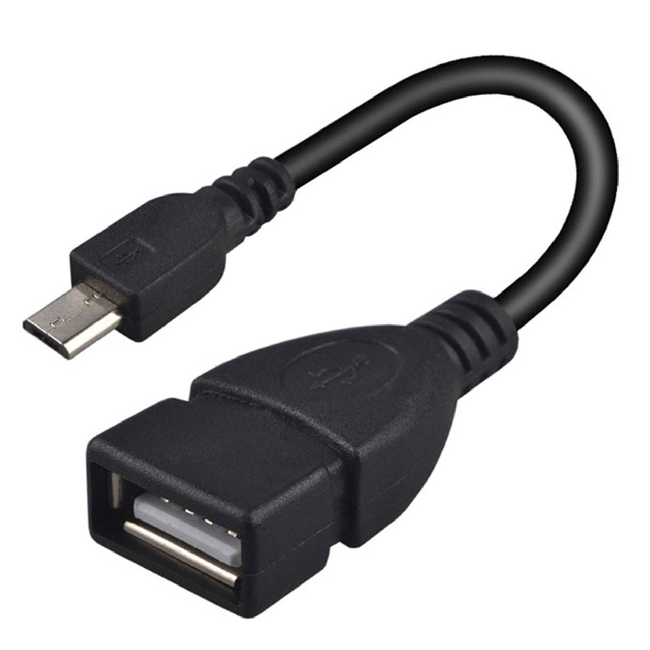 

Переходник Lesko microUSB/USB OTG Black для смартфона универсальный флешка мышка клавиатура, Черный