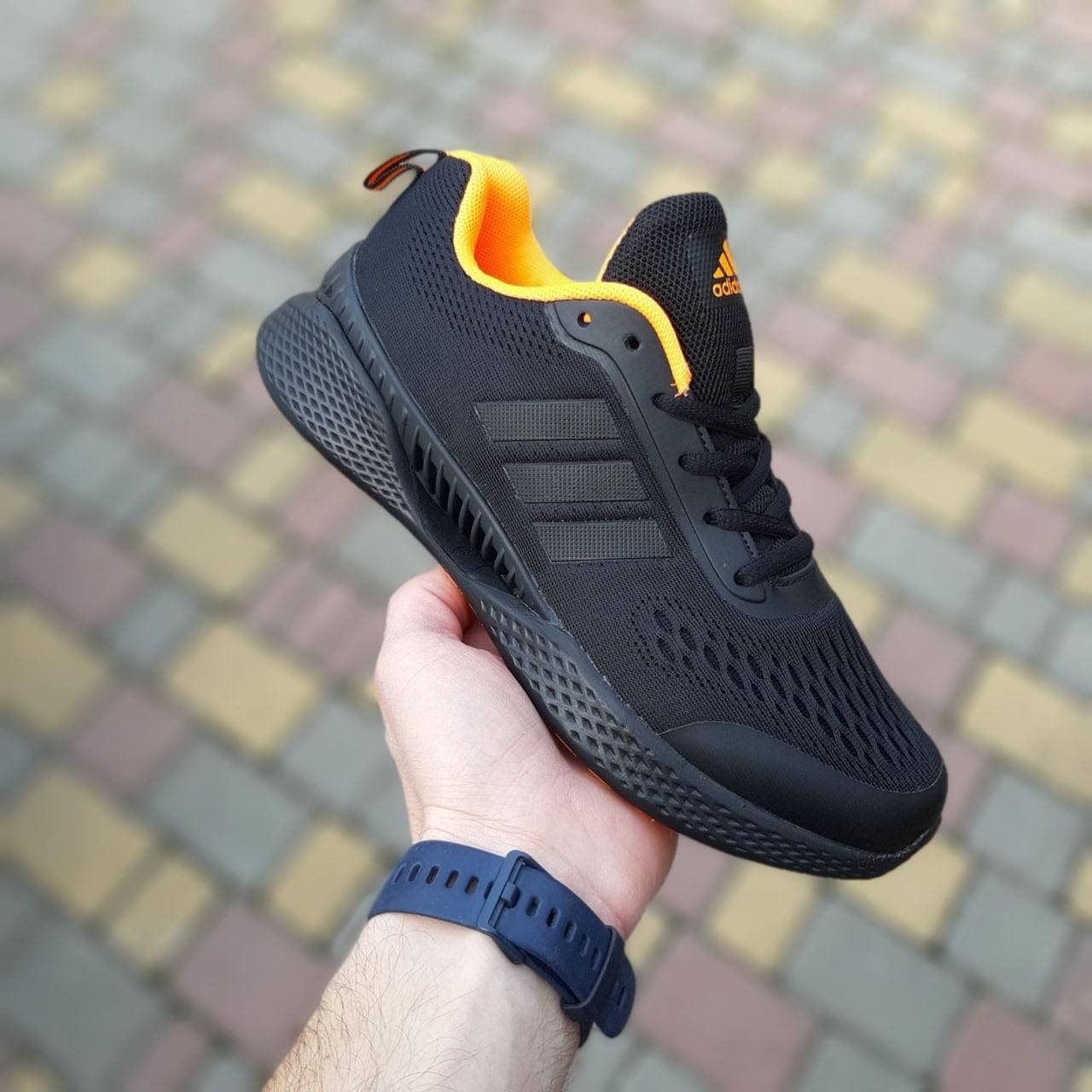 

Мужские летние черные с оранжевым кросовки Adidas Climacool модные весение кроссовки адидас климакол для парня, Черный