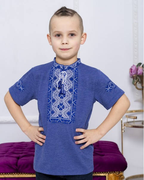 

Футболка-вышиванка для мальчика Зорянчик джинс рост 98-152