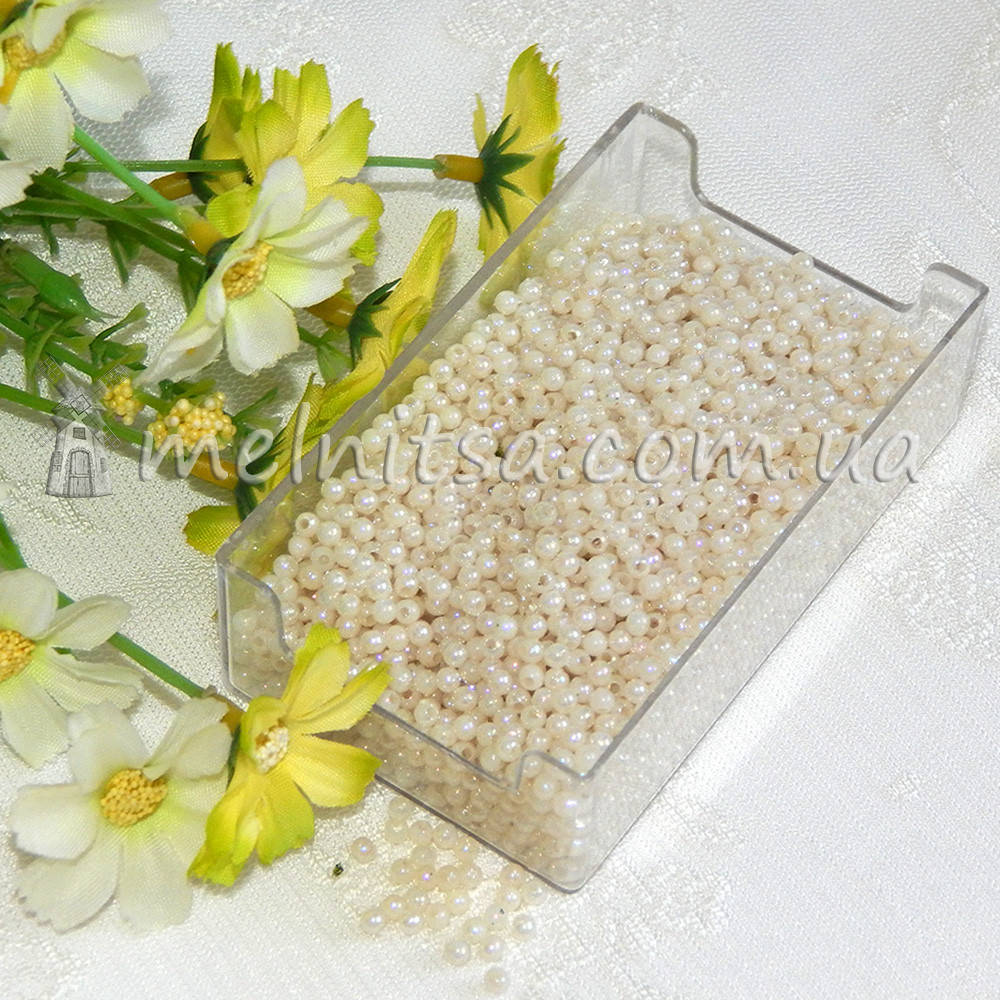 

Бусины перламутровые под жемчуг 3 мм, кремовые (5 грамм)