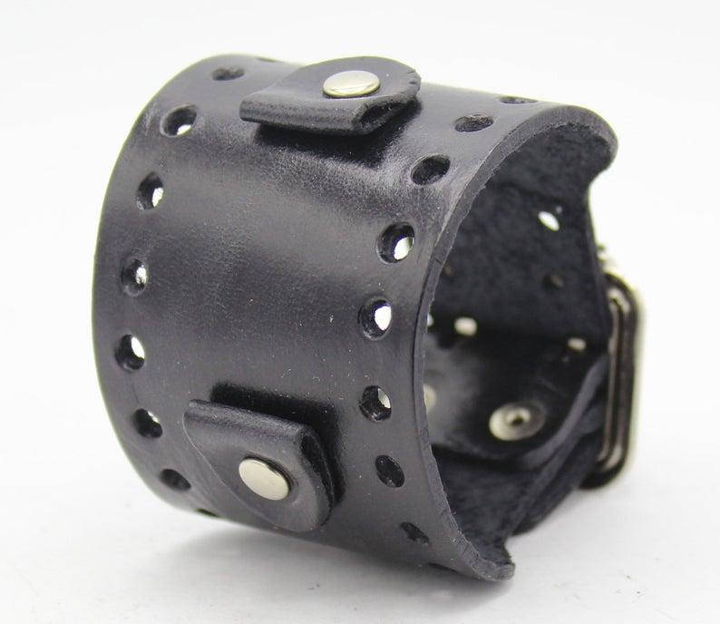 

Кожаный ремешок для часов Scappa черный WB-4