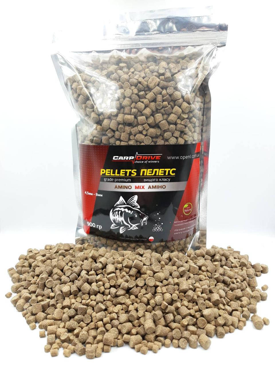 

Методный пеллетс, Pellets, пеллетс Amino (Амино) Carp Drive Mix 4.5-8мм 900гр