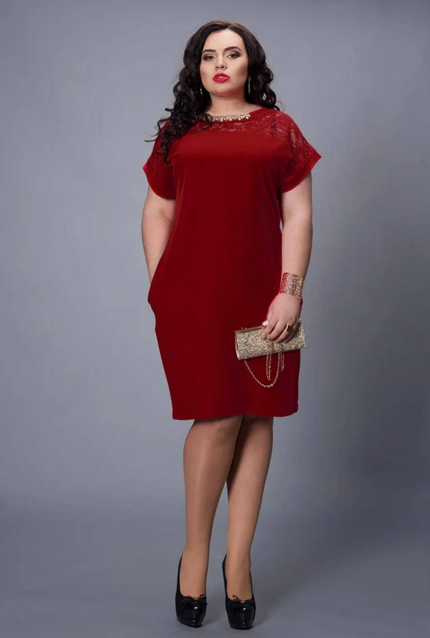 

Стильное женское платье больших размеров 46 48 50 52 54 56 58