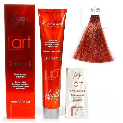 

6/65 Червоно-махагоновий темний блондин Vitality's Art Absolute професійна Фарба для волосся, 100 мл