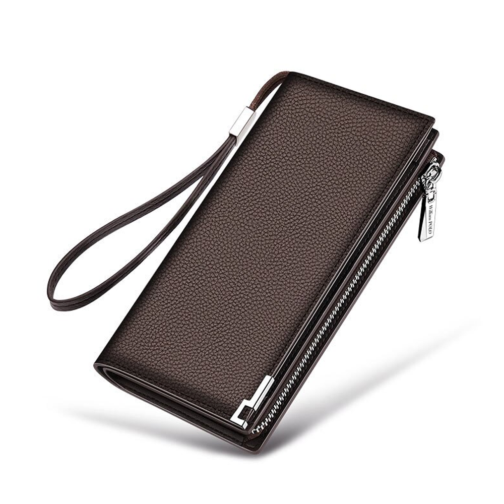 

Мужской стильный кошелек клатч 19.5 см х 10 см Baellerry Classic / Мужская портмоне / Кожаный кошелек, Черный