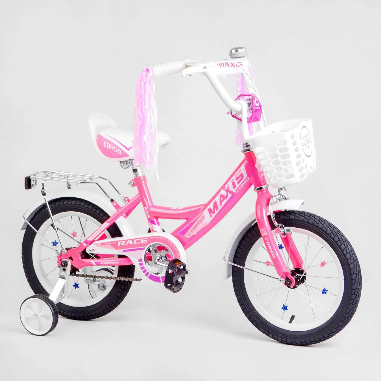 

Велосипед 14" дюймов 2-х колёсный "CORSO" MAXIS-14799 розовый 113885