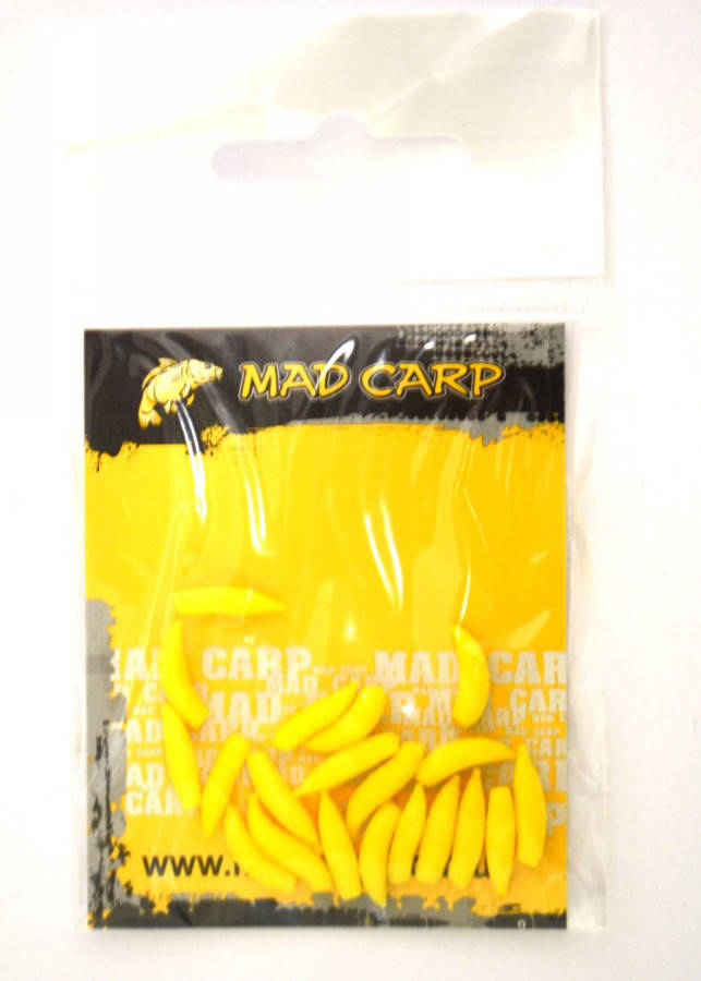 

Наживка силиконовая Mad Carp Опарыш желтый, 20 шт