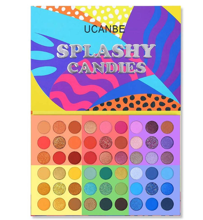 

Палетка ярких теней для век Ucanbe Splashy Candies Eyeshadow Palette 54 оттенка