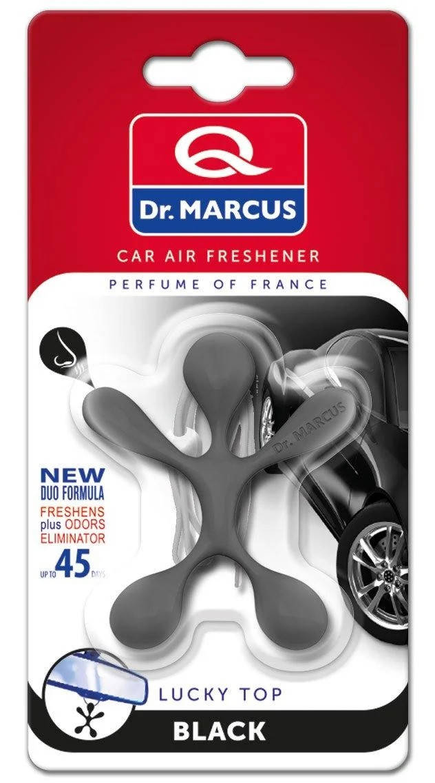 

Ароматизатор Dr.Marcus (Освежитель воздуха в машину) LUCKY TOP - на зеркало _ Black