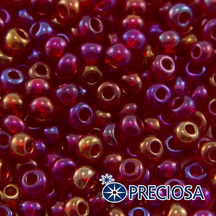 

Бисер Preciosa 6/0 Прозрачный Радужный Цвет:91090 Красный 50г
