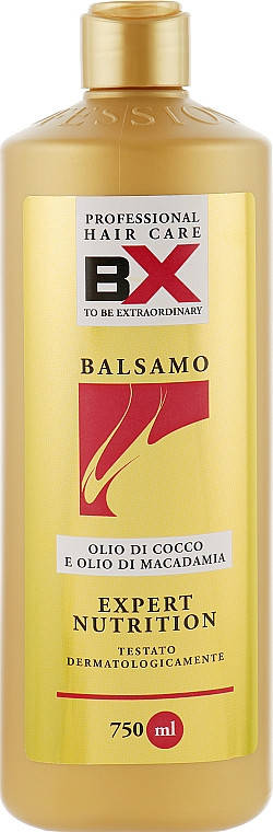 

Бальзам для волос питательный с маслом макадамии BX Balsamo Expert Nutrition 750 ml