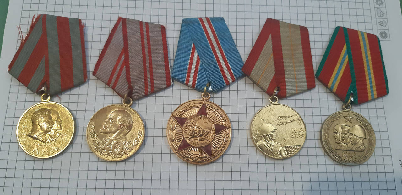 

Юбилейные медали 30-70 лет ВС СССР