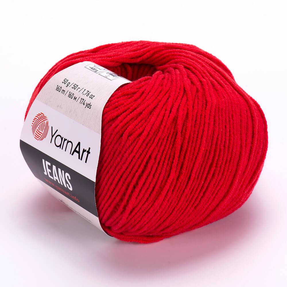 

90 Пряжа YarnArt Jeans темно-красный