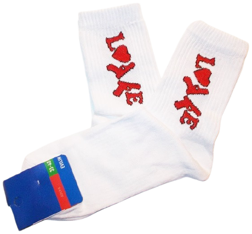 

Носки высокие Love 35-40, Белый