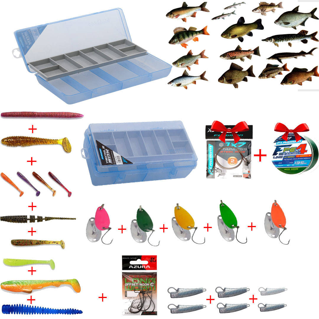 

Набор Универсальный готовых приманок для ловли Хищной рыби 22в1