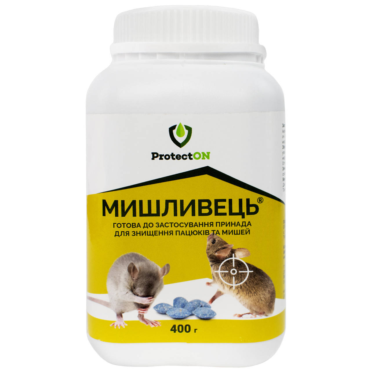 

Восковые брикеты от крыс и мышей Мишливець 400 г ProtectON