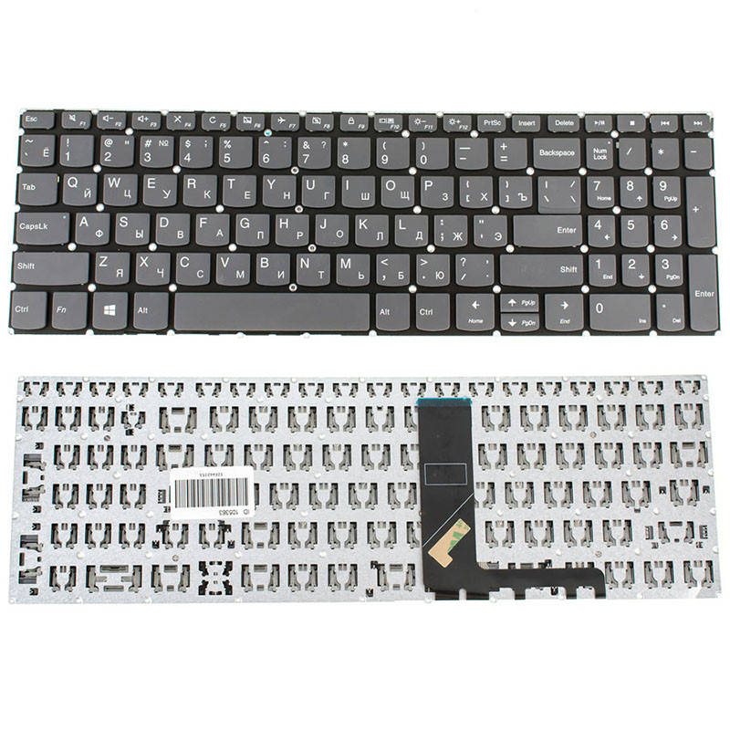 

Клавиатура для ноутбука LENOVO (IdeaPad: 330S-15) rus, black, без фрейма, Черный