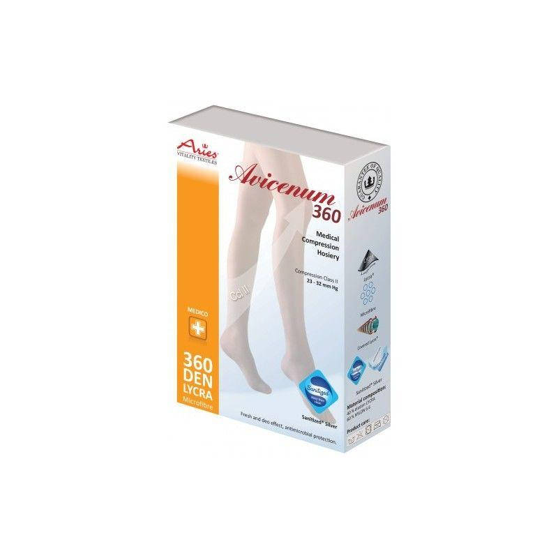 

Гольфы антиварикозные компрессионные 2 класс компрессии с открытым/закрытым носком Авиценум360, Бежевый