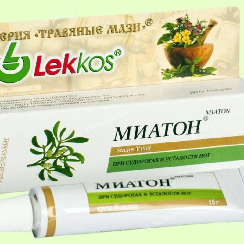 

Миатон крем-бальзам для ног от судорог и усталости 15г.